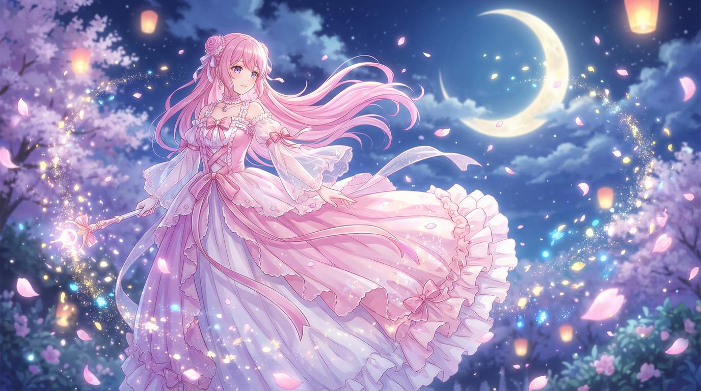 媚黑动漫-月光魔法少女